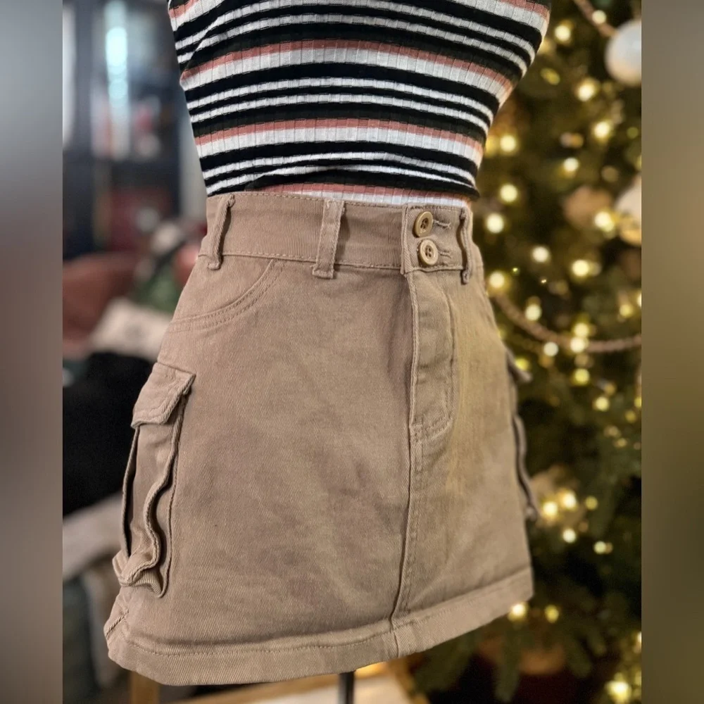 SHEIN Tan Mini Skirt